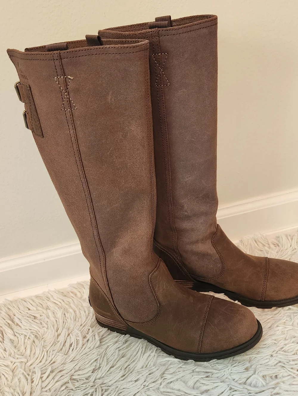 Tall Brown Leather Riding Boots - Classic Style